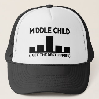 Middle Child Finger Joke Truckerkappe