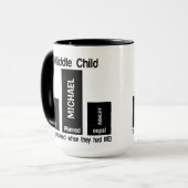 Middle Child Joke CUSTOM Tasse (Vorderseite Links)