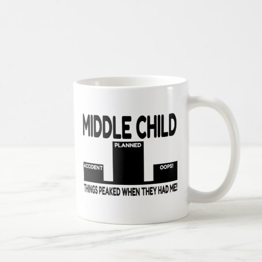 Middle Child Joke Kaffeetasse (Rechts)
