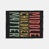 Middle Children Funny Quote Sibling Day  Fleecedecke (Vorderseite (Horizontal))