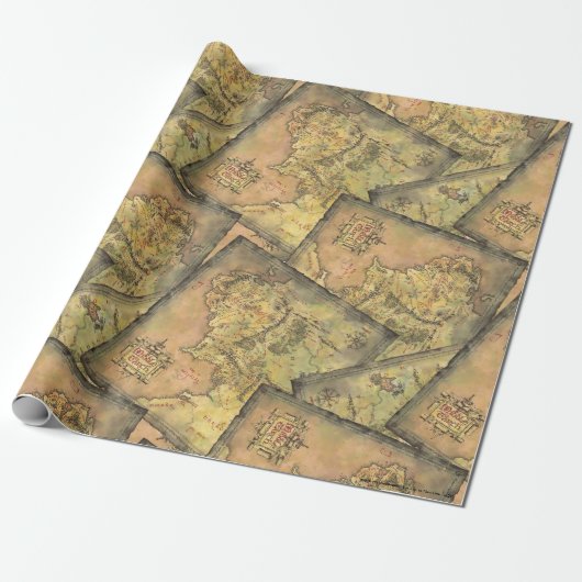 MIDDLE EARTH™ Map Geschenkpapier (Ungerollt)