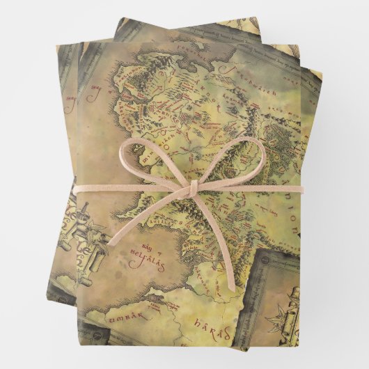 MIDDLE EARTH™ Map Geschenkpapier Set (Beispiel)