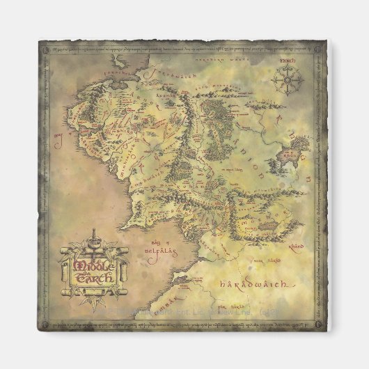 MIDDLE EARTH™ Map Magnet (Vorne)