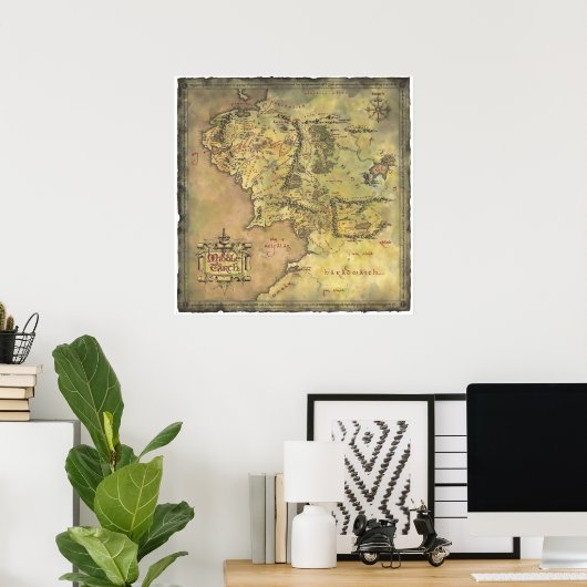 MIDDLE EARTH™ Map Poster (Heimbüro)