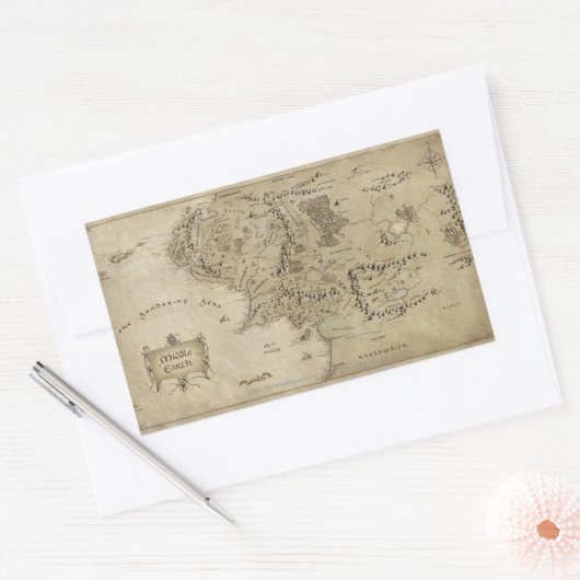 MIDDLE-EARTH™ RECHTECKIGER AUFKLEBER (Umschlag)