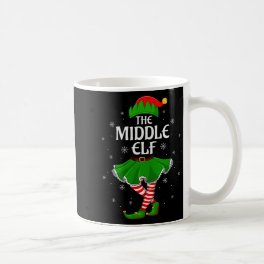 Middle Elf Christmas Family Girls Women Elf Squad Kaffeetasse (Rechts)