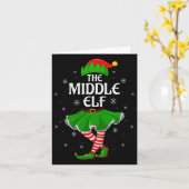 Middle Elf Christmas Family Girls Women Elf Squad Karte (Gelbe Blume)