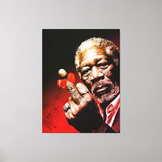 Middle Finger Art with Red Bow Leinwanddruck (Vorderseite)