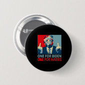 Middle Finger Biden Harris Republikaner American F Button (Vorne & Hinten)