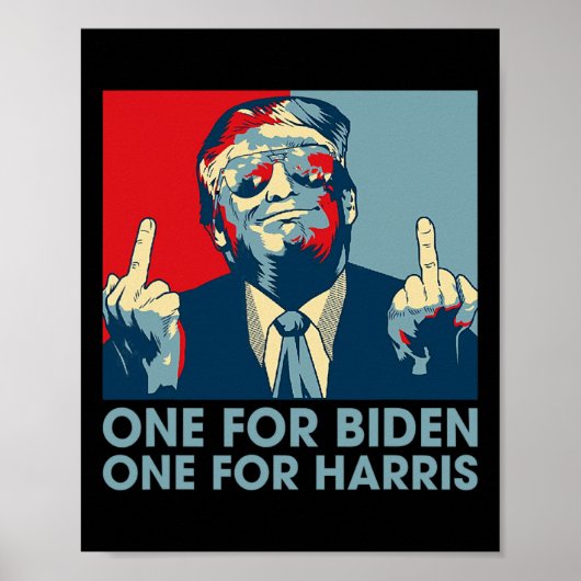 Middle Finger Biden Harris Republikaner American F Poster (Vorne)