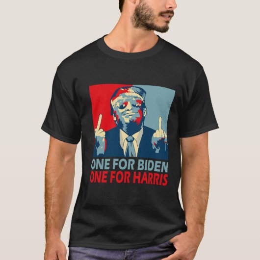 Middle Finger Biden Harris Republikaner American F T-Shirt (Vorderseite)