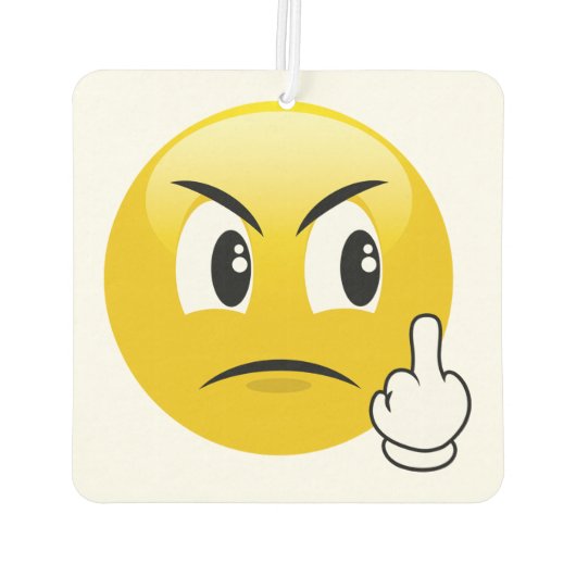Middle Finger Emoji Autolufterfrischer (Rückseite)