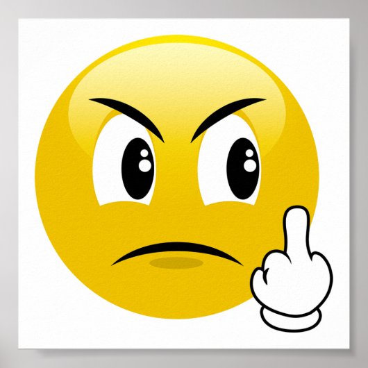 Middle Finger Emoji Poster (Vorne)