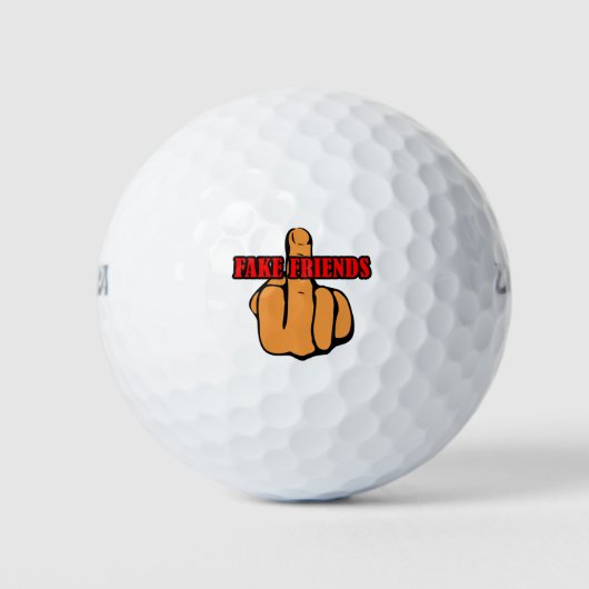 Middle Finger Fake Friends Golfball (Vorderseite)