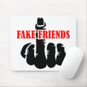 Middle Finger Fake Friends Mousepad (Mit Mouse)