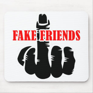 Middle Finger Fake Friends Mousepad