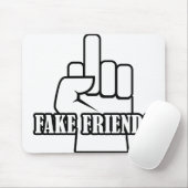 Middle Finger Fake Friends Mousepad (Mit Mouse)