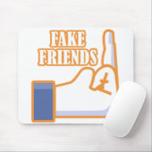 Middle Finger Fake Friends Mousepad (Mit Mouse)