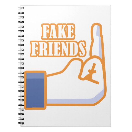 Middle Finger Fake Friends Notizblock (Vorderseite)