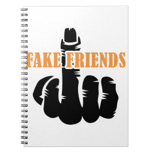 Middle Finger Fake Friends Notizblock