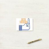 Middle Finger Fake Friends Post-it Klebezettel (Auf Schreibtisch)