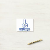 Middle Finger Fake Friends Post-it Klebezettel (Auf Schreibtisch)