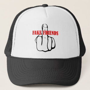 Middle Finger Fake Friends Truckerkappe
