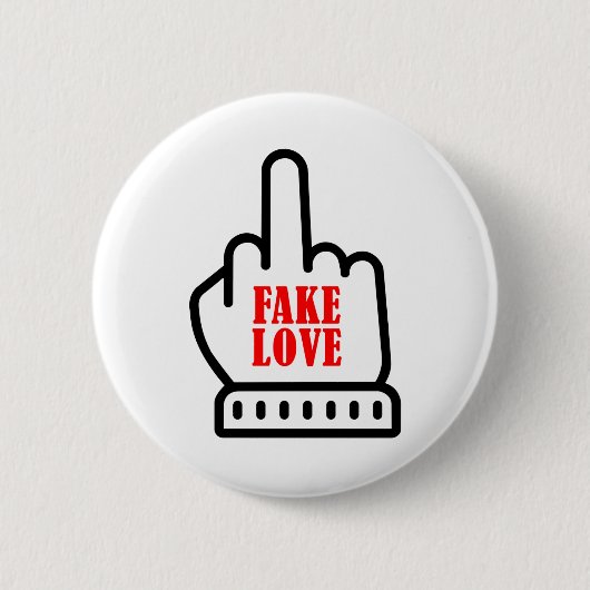Middle Finger Fake Liebe Button (Vorderseite)