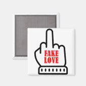 Middle Finger Fake Liebe Magnet (Vorderseite/Rückseite)