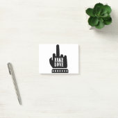 Middle Finger Fake Liebe Post-it Klebezettel (Büro)