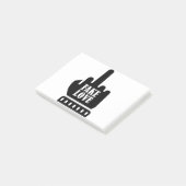 Middle Finger Fake Liebe Post-it Klebezettel (angewinkelt)