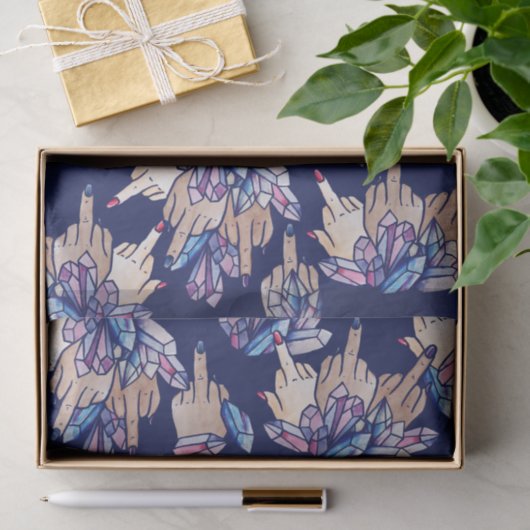 Middle Finger Feminist Hexe Seidenpapier (Geschenk)