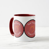 Middle Finger Fun Fakten, die mir egal sind Tasse (Vorderseite Links)