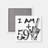 Middle Finger - Funny Insult Birthday Magnet (Vorderseite/Rückseite)