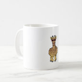 Middle Finger Giraffe Funny Offensive Rude Safari Kaffeetasse (Vorderseite Links)