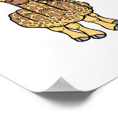 Middle Finger Giraffe Funny Offensive Rude Safari Poster (Ecke)