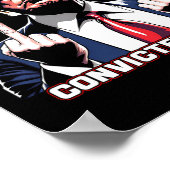 Middle Finger Ich stimme für den verurteilten Felo Poster (Ecke)