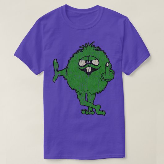 Middle Finger IDGAF Green Monster T-Shirt (Design vorne)