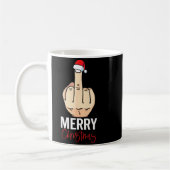 Middle Finger Merry Christmas Kaffeetasse (Links)