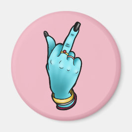 Middle Finger Pink Magnet