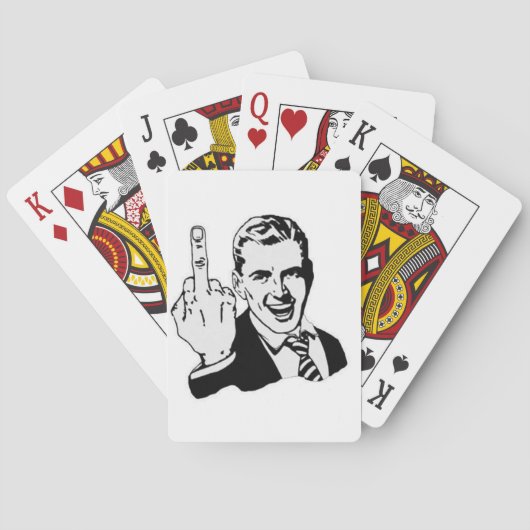 Middle finger play card spielkarten (Rückseite)