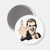 Middle Finger Salute Retro Magnet (Vorderseite/Rückseite)