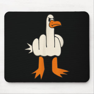 Middle Finger Seagull, Adult Humor, Funny Geste Mousepad