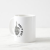 Middle Finger Skeleton Kaffeetasse (Vorderseite Links)
