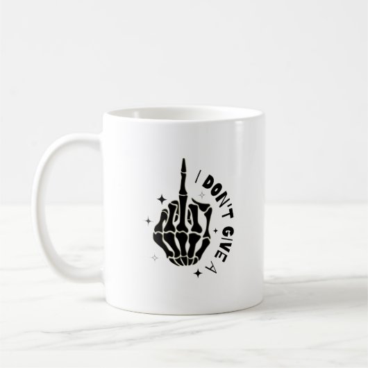 Middle Finger Skeleton Kaffeetasse (Links)