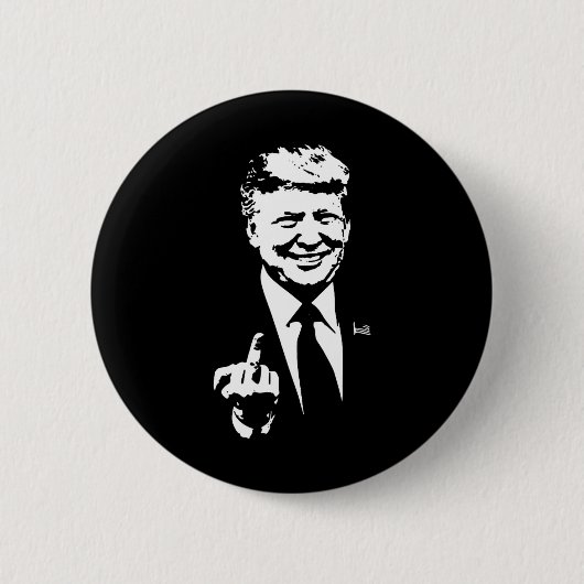 Middle Finger Trump 2024 Wahl Amerikaner Button (Vorderseite)