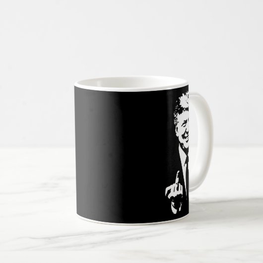 Middle Finger Trump 2024 Wahl Amerikaner Kaffeetasse (VorderseiteRechts)