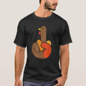 Middle Finger Turkey Grateunny Funny Erntedank m T-Shirt (Vorderseite)