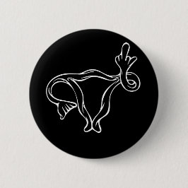 Middle Finger Uterus Pro-choice Button