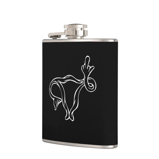 Middle Finger Uterus Pro-choice Flachmann (Links)